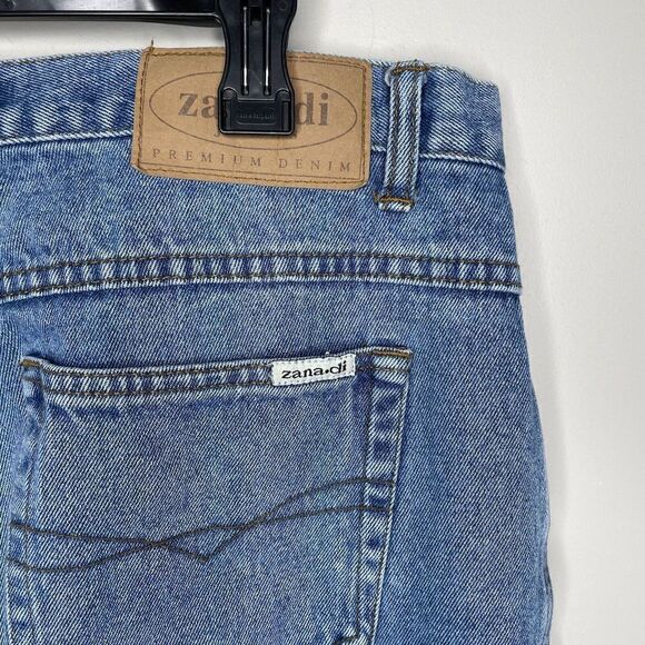 ZanaDi Jeans Womens 18 Flare Bell Bottoms Hippie Raw Hem Hearts VTG Y2K - Picture 7 of 10